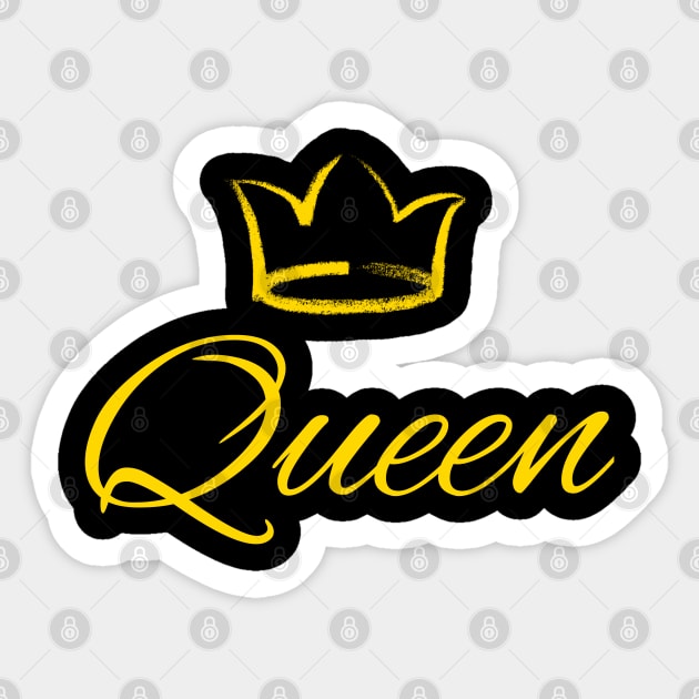 Black Queen, Black Woman, African American Woman. Sticker by UrbanLifeApparel